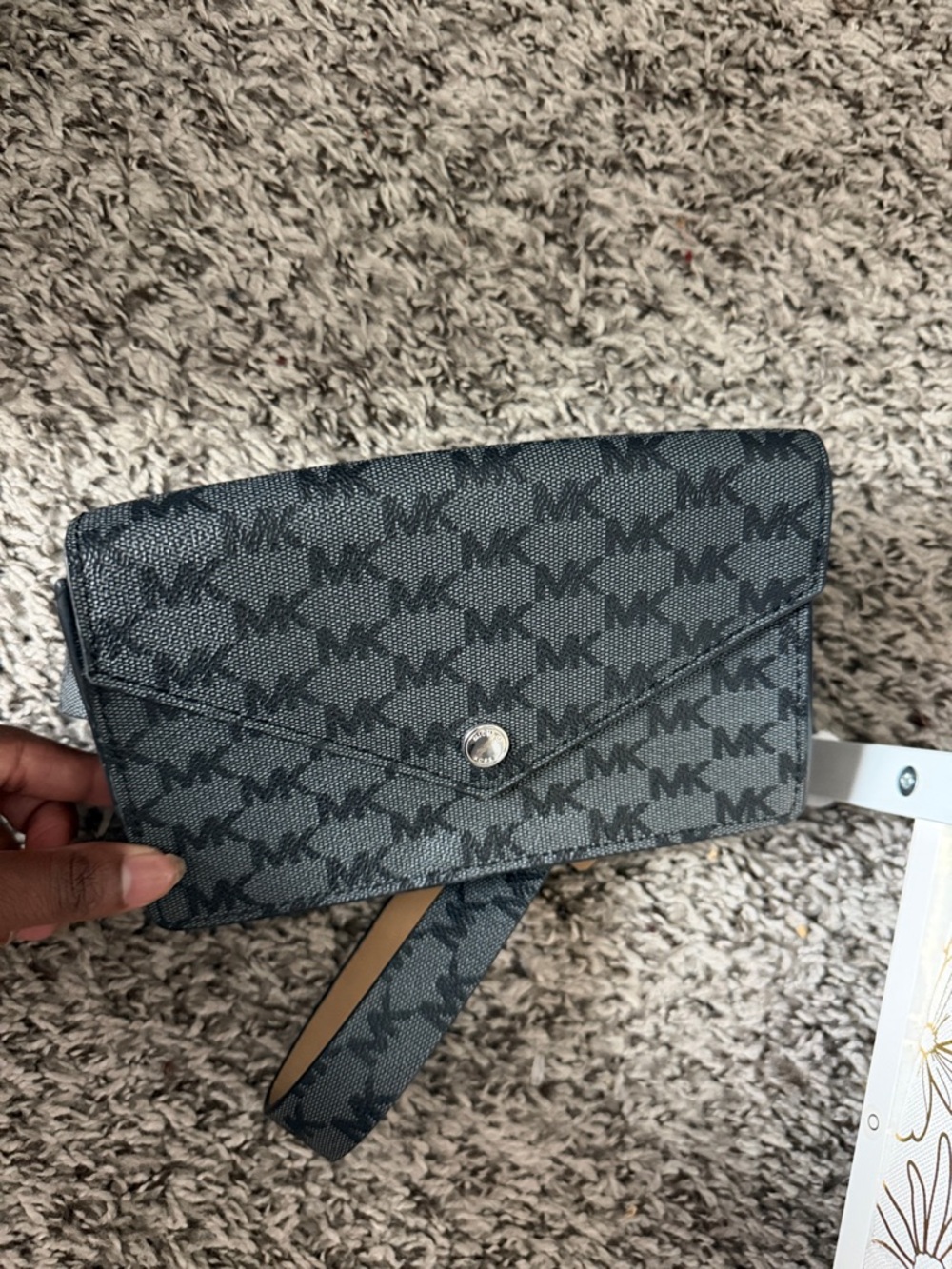 Michael Kors Gray MK Signature Belt Bag